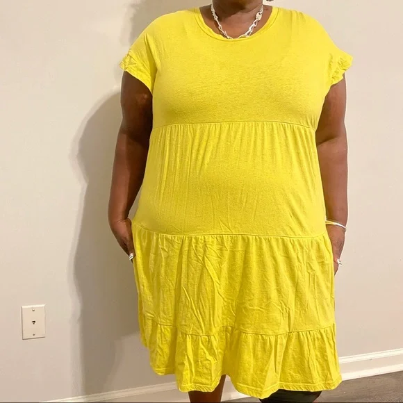 open lace back dress Neon Pink Oversized Pocket Front Midi T-Shirt Dress main image 0